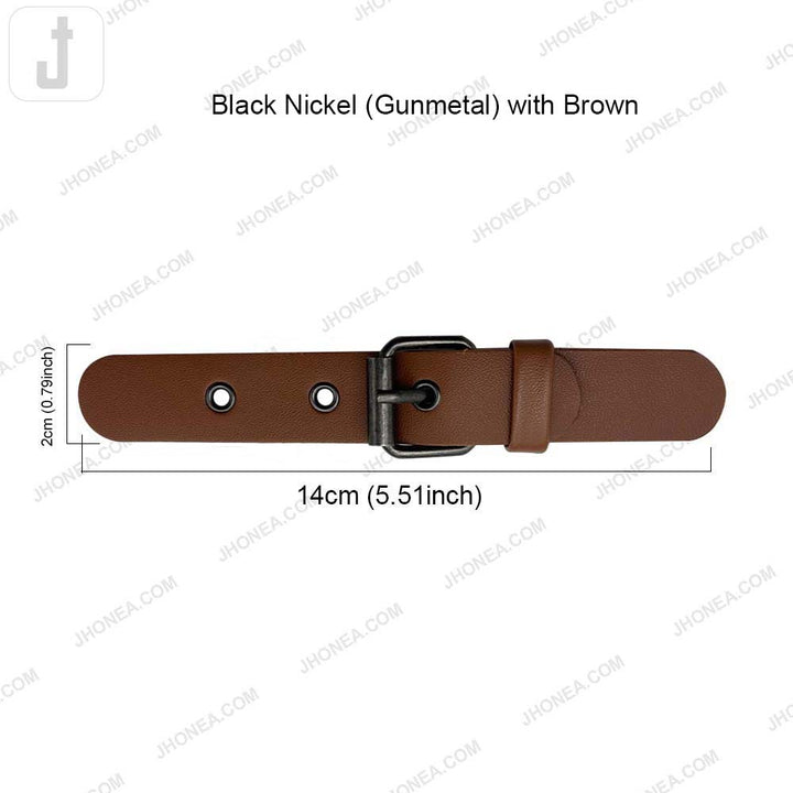 Classic Prong PU Leather Belt Buckle for Dresses/Bags
