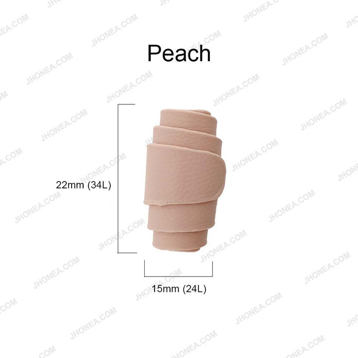 Stylish Decorative Croissant Design PU Leather Buttons for Clothing Accessories