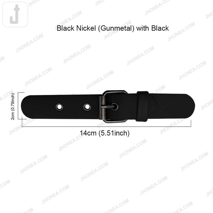 Classic Prong PU Leather Belt Buckle for Dresses/Bags