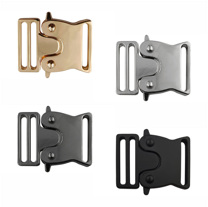 Classic Shiny Luxury Design Rollercoaster Side Release Clasp Buckle