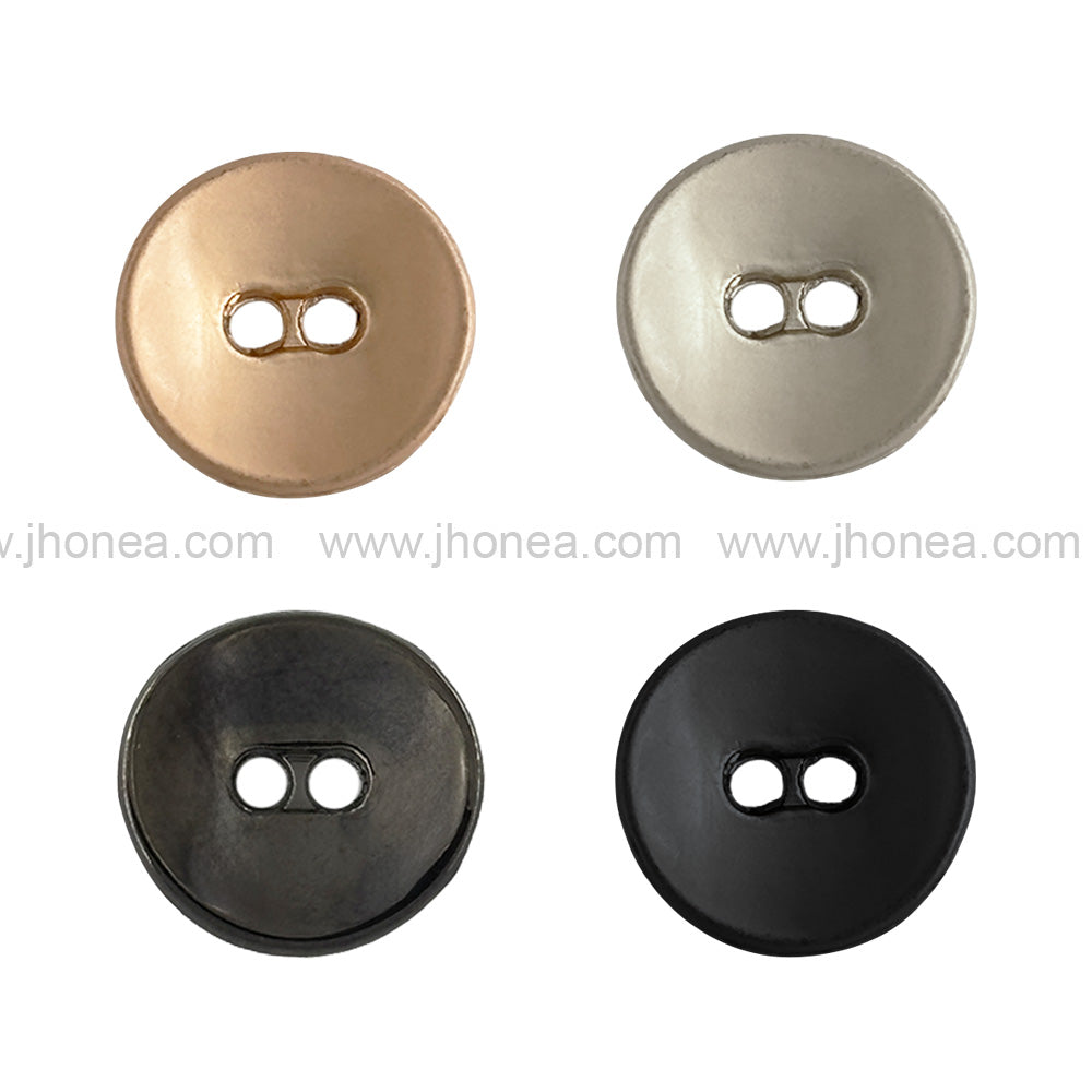 Fashionable Round Shape with Curvy Structure Metal Buttons