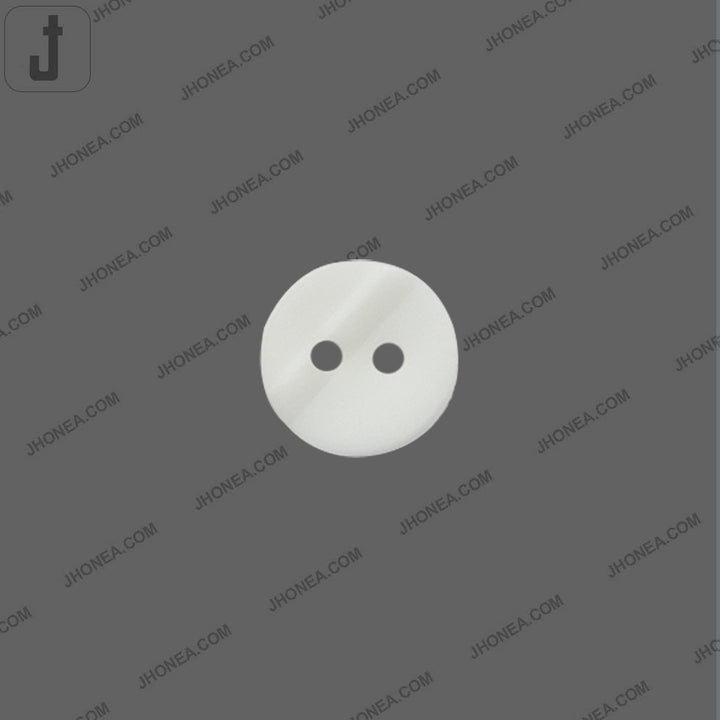 10mm White Round Shape 2-Hole Shirt Button