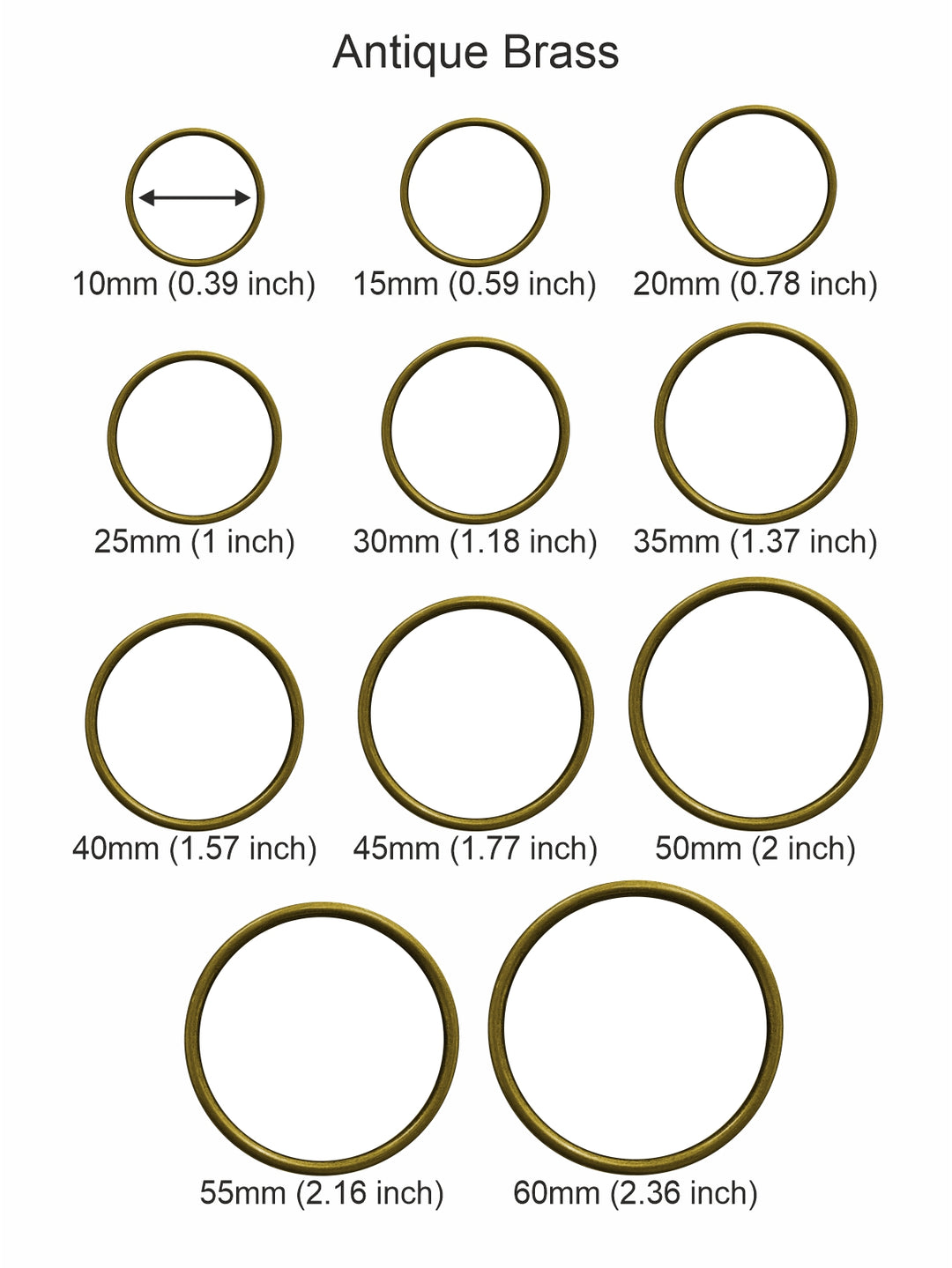 Shiny Round Shape 'O' Ring Buckle for Clothing & Belts