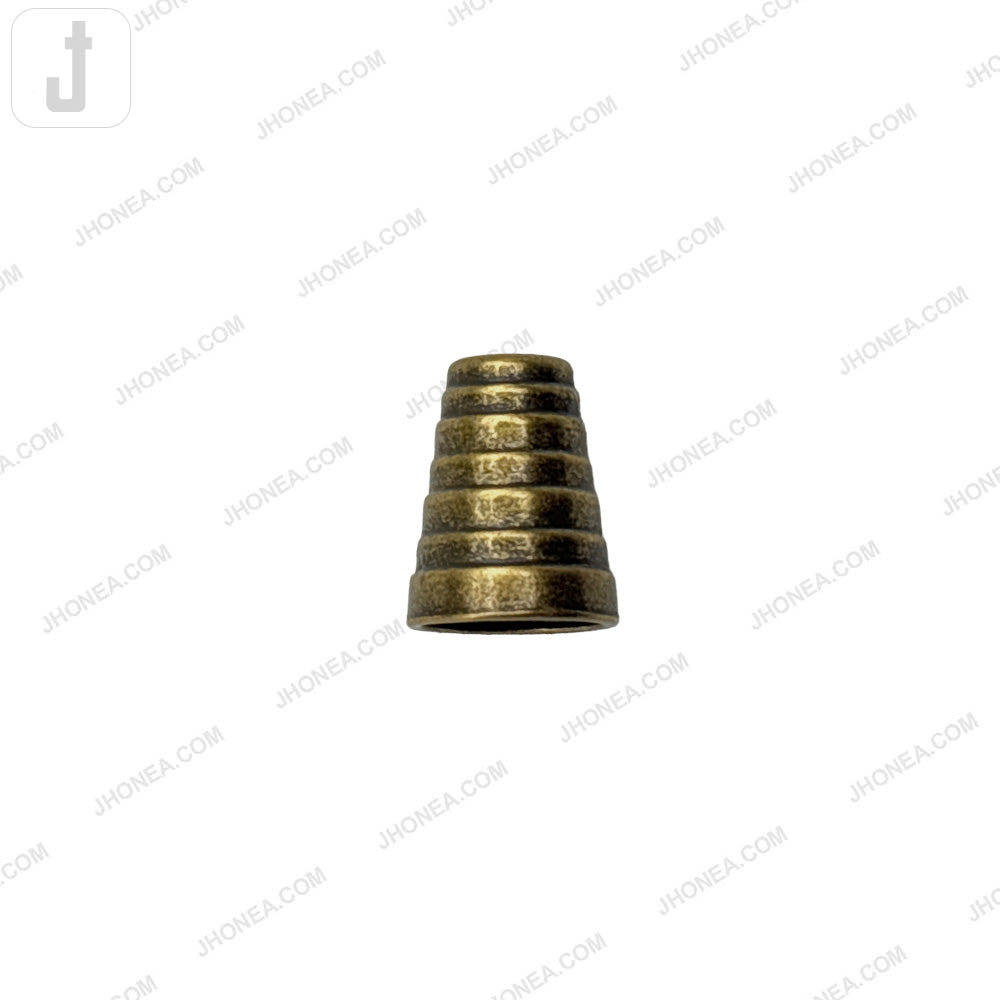 Antique Brass Metal Aglets for Hoodies & Track Pants Drawstring Cord Tip
