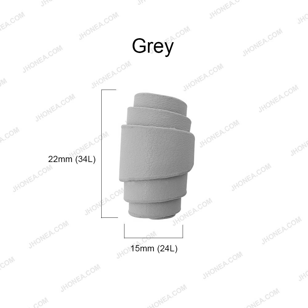 Stylish Decorative Croissant Design PU Leather Buttons for Clothing Accessories
