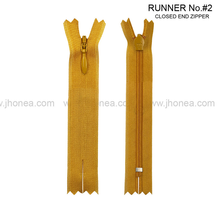 YKK #2 Invisible Closed-End Concealed Zipper 18 Inch Assorted Colors Pack of 60 Pieces