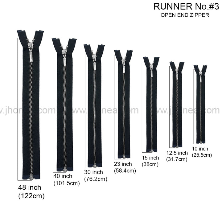 Premium Quality #3 Number Silver Decorative YKK Metal Zipper for Hoodies & Jackets