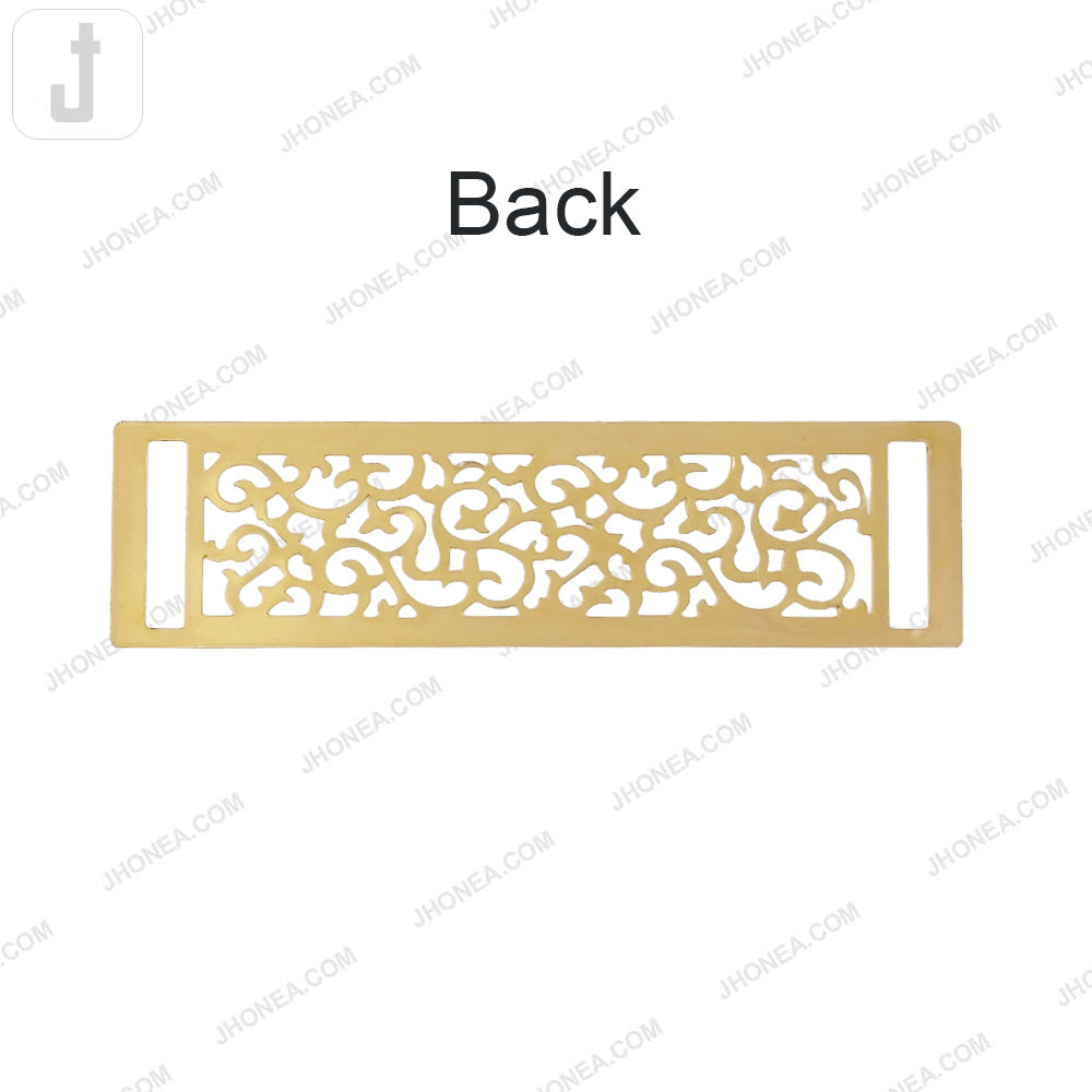 Rectangle Frame Cutwork Design Decorative Clothing Metal Plate Hardware