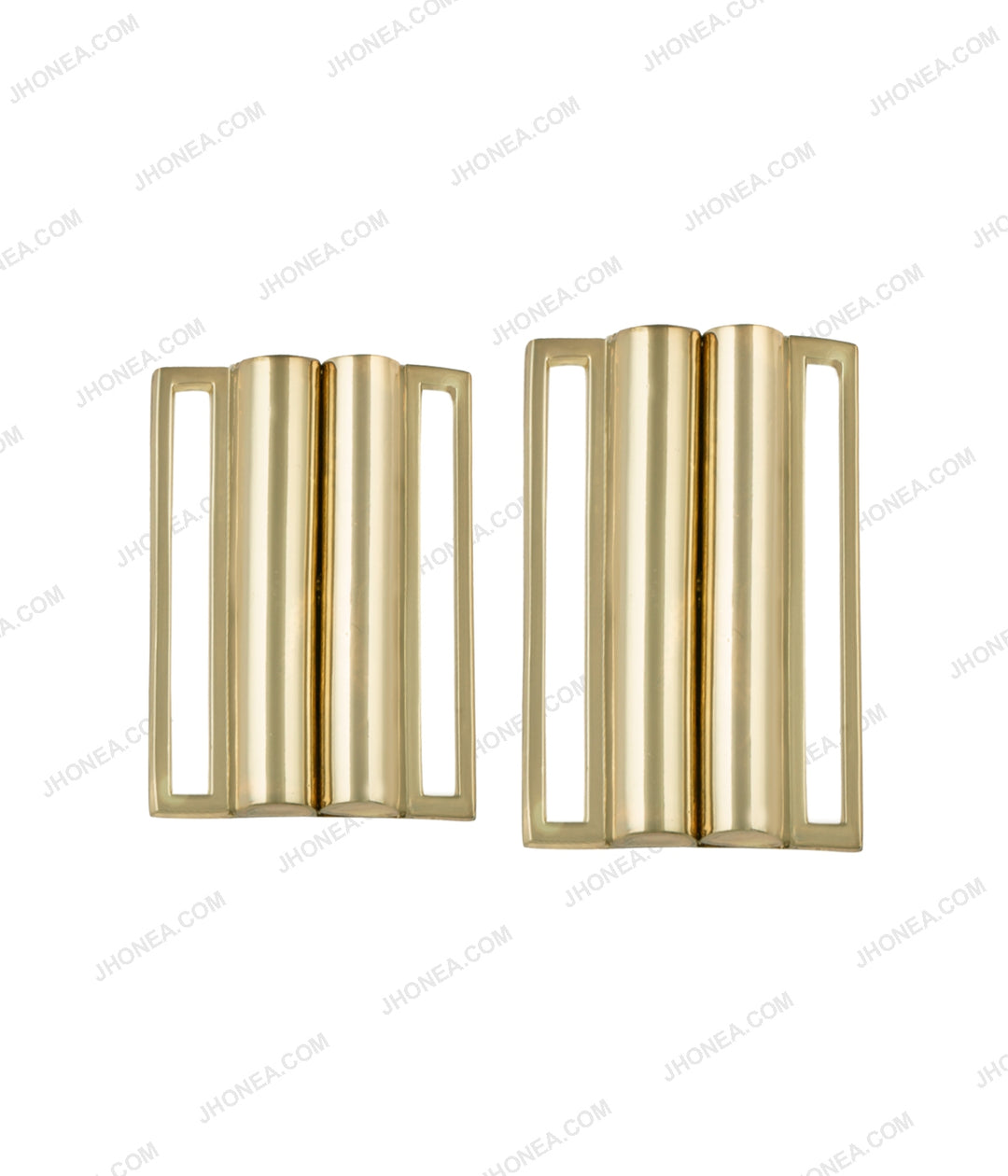 Shiny Gold Color 2 Part Easy Open-Close Clasp Belt Buckle