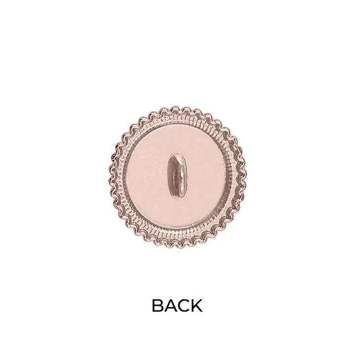 Round Shape with Scalloped Edges Metal Button