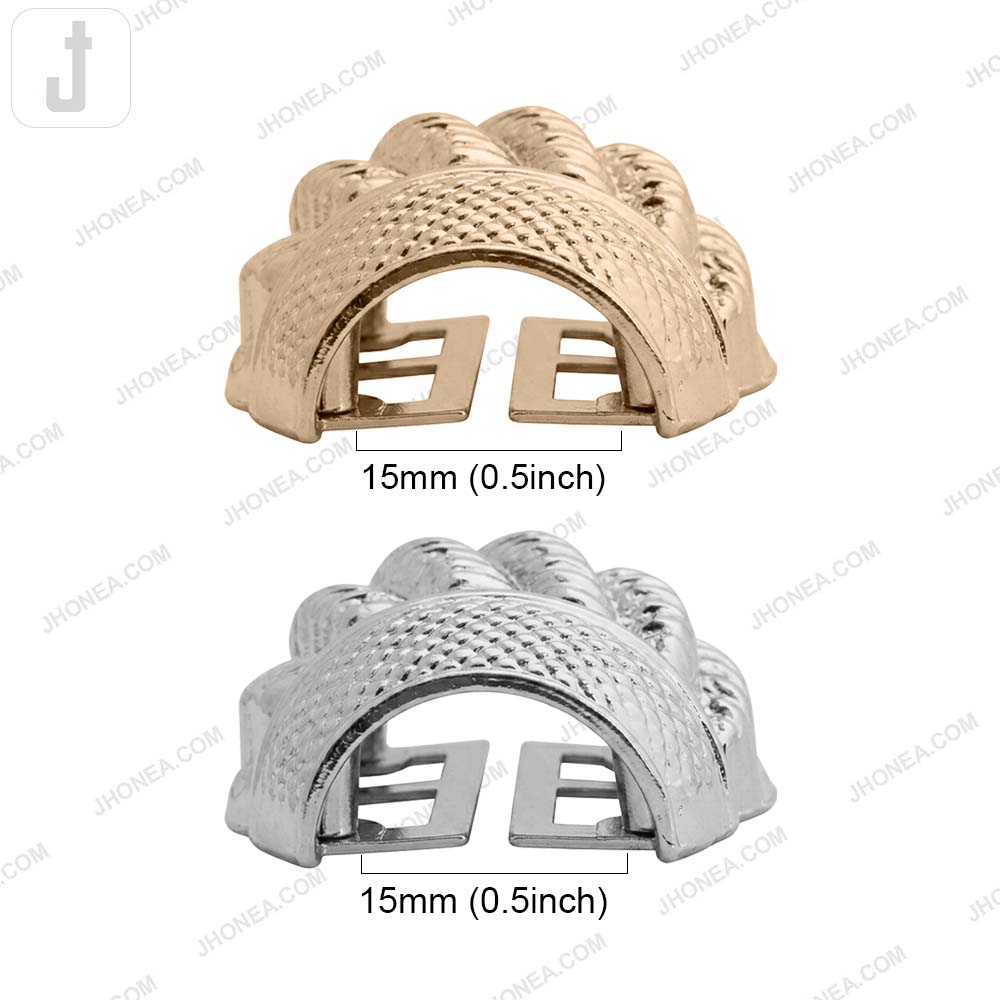 Fancy Shiny Finish Dress Strap Metal Buckle