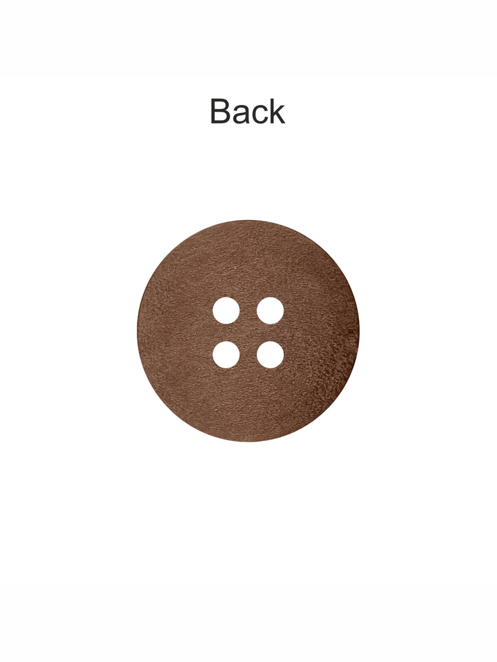 Classic 4-Hole Wooden Button with Rounded Rim Design