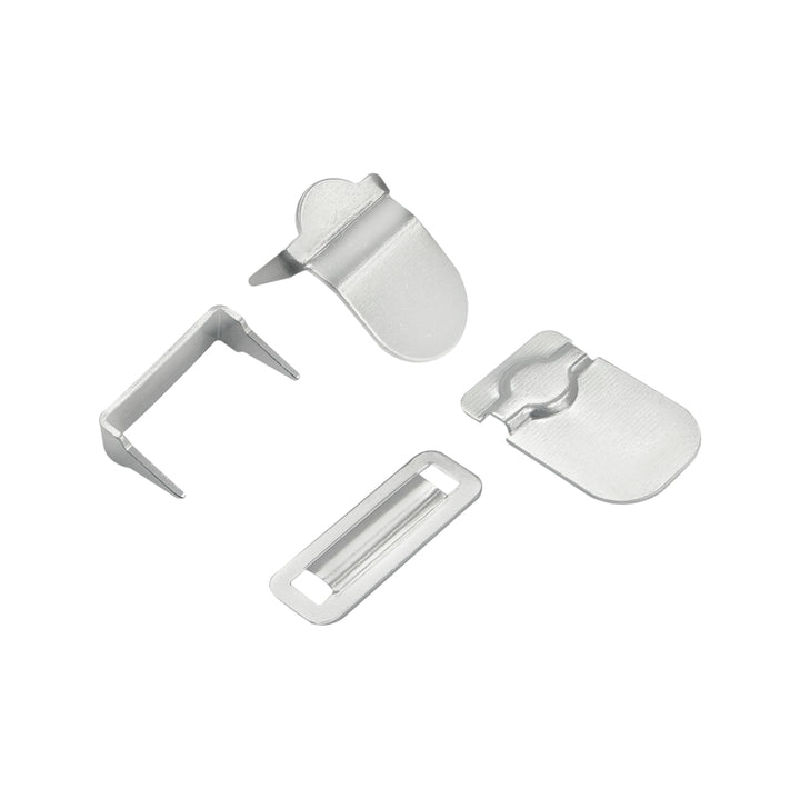 Sleek Silver 4-Part Fasteners Hook Set For Pant/Skirts/Suits