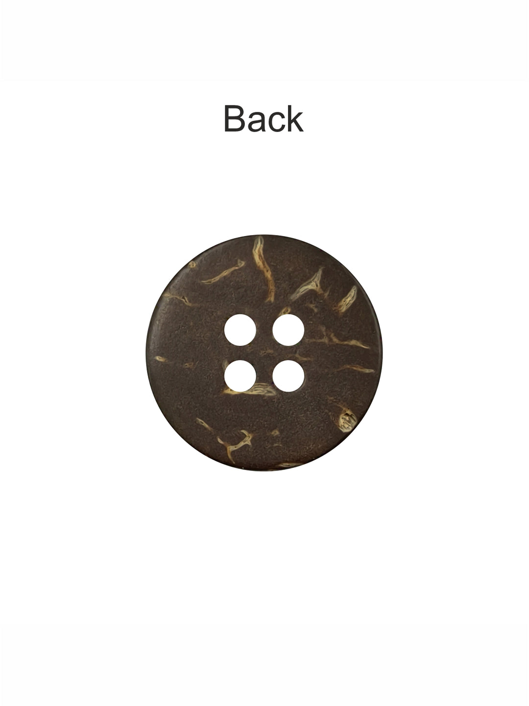 Smooth Finish Natural 17mm Coco 4-Hole Round Rim Wooden Buttons