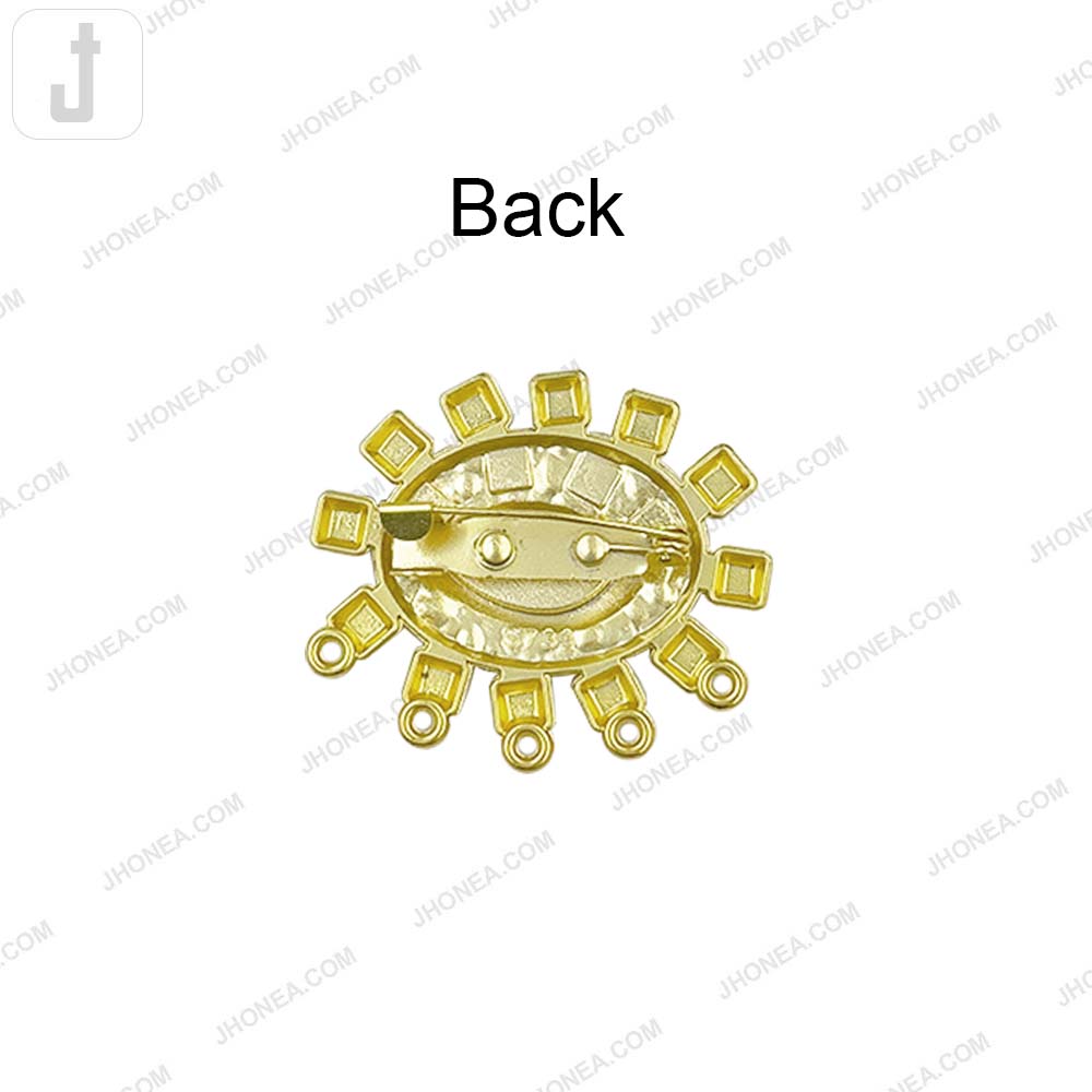 Stylish Eye Motif Metal Brooch Pin for Jackets/Scarves/Dresses