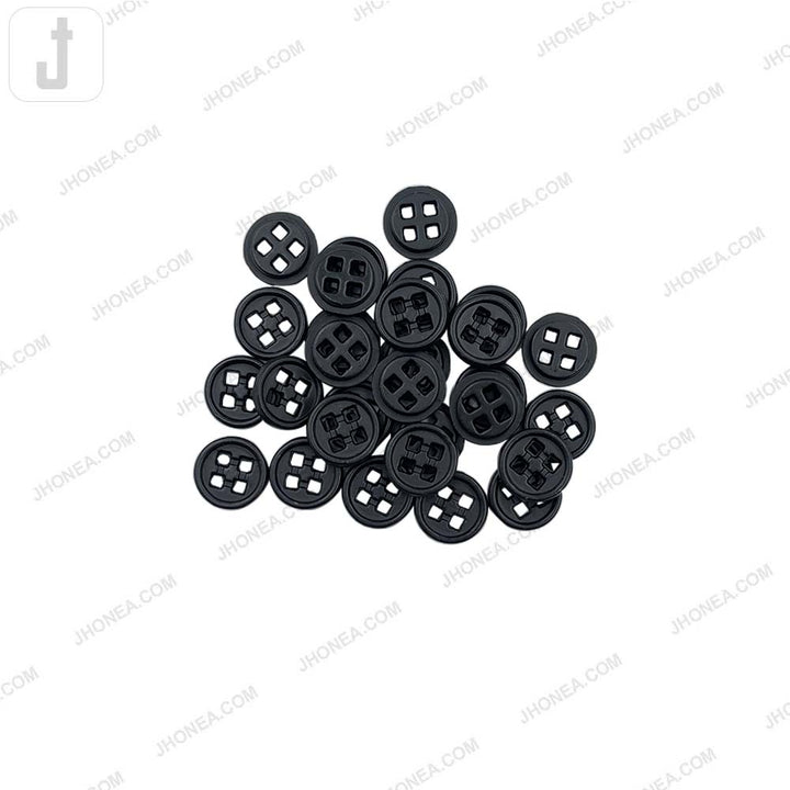 Versatile 10mm Round Shape 4 Hole Alloy Metal Buttons