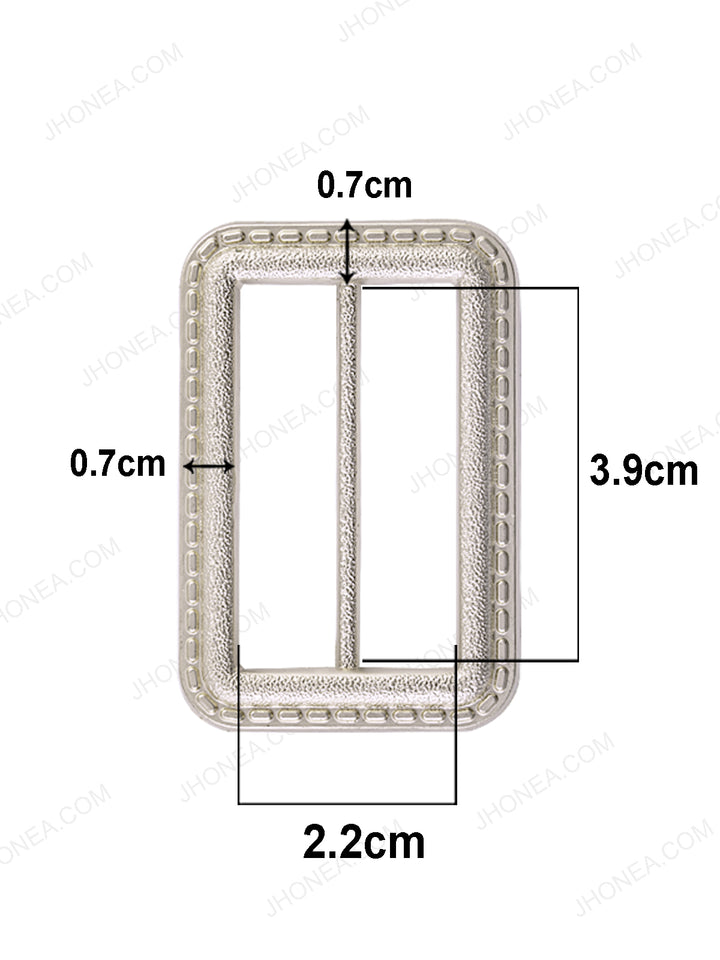 Accented Border Adjustable Webbing Strap Slider Buckle