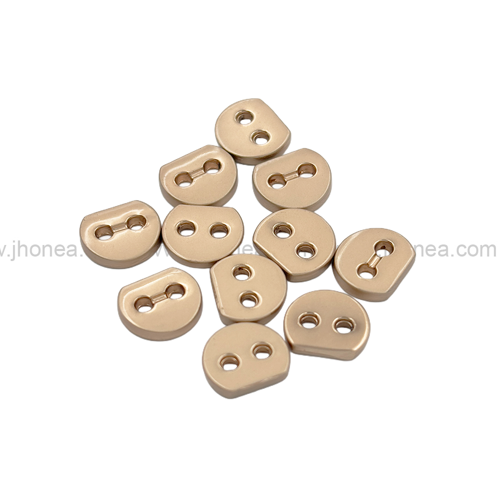 Matte Gold Crescent Shape 2-Hole Metal Button