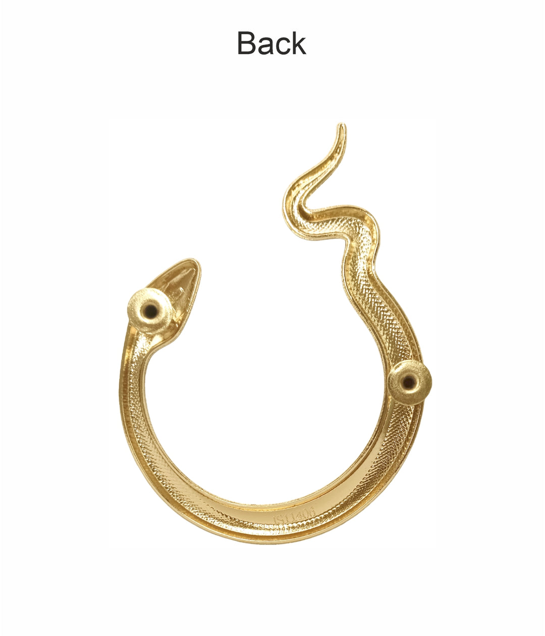 Decorative Shiny Gold Snake Metal Fashion Accessory