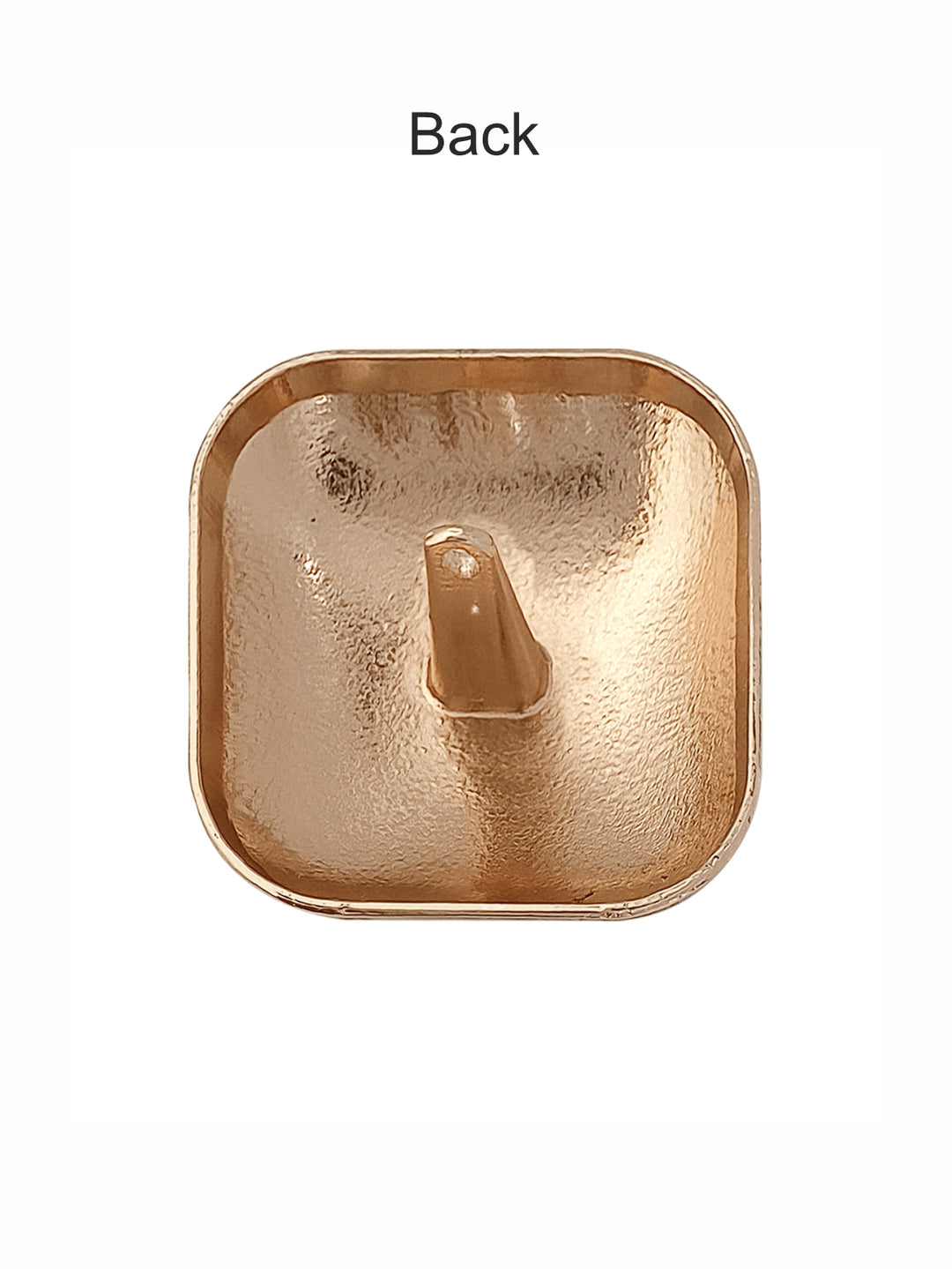 Big Size Rounded Square Shape Shiny Downhole Loop Metal Buttons