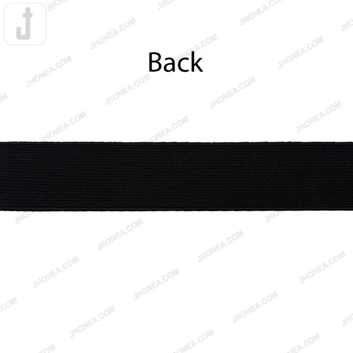Plain Black & White Tailors' Stiff Woven Elastic for Casings