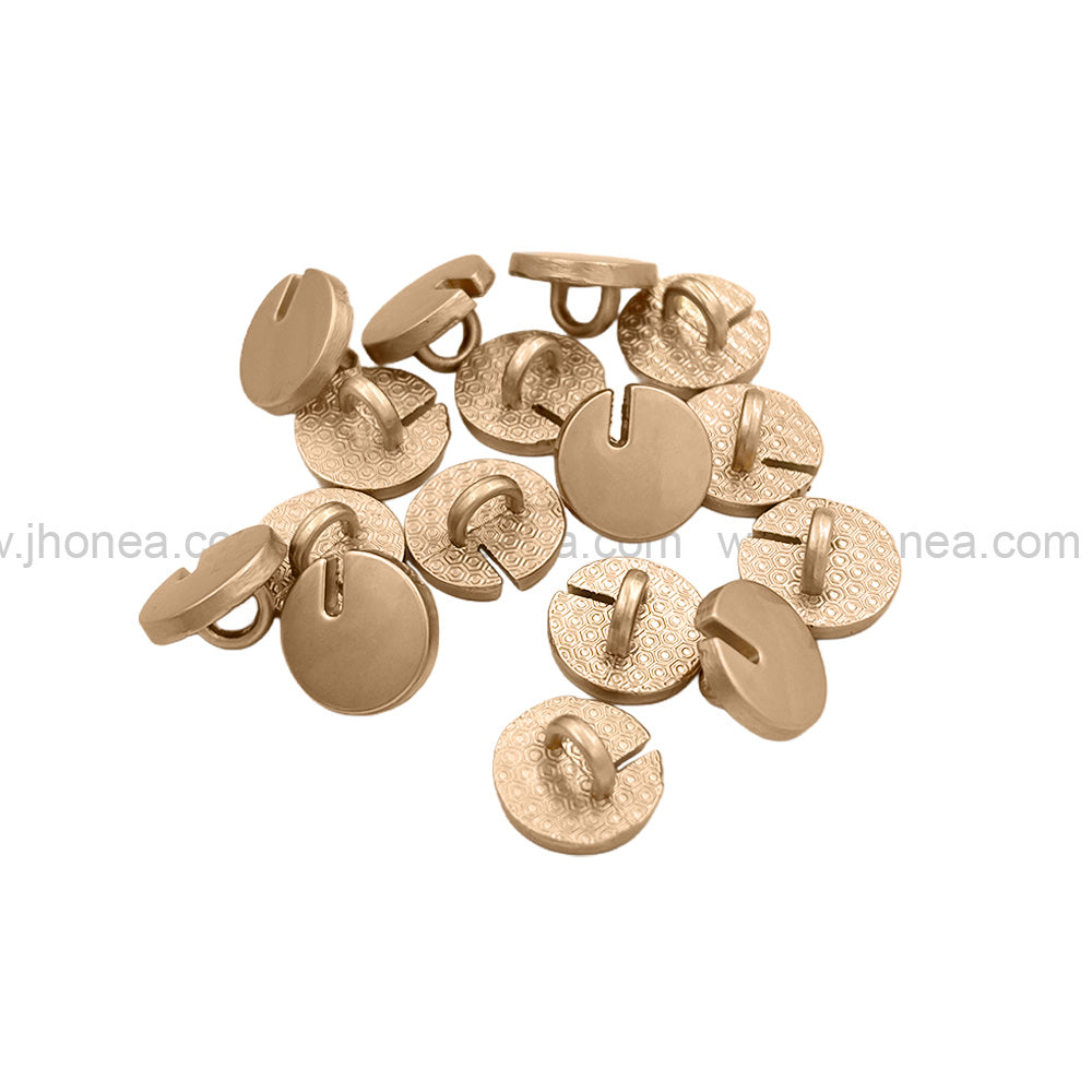 Classic 10mm Cutting Edge Design Matte Finish Metal Button