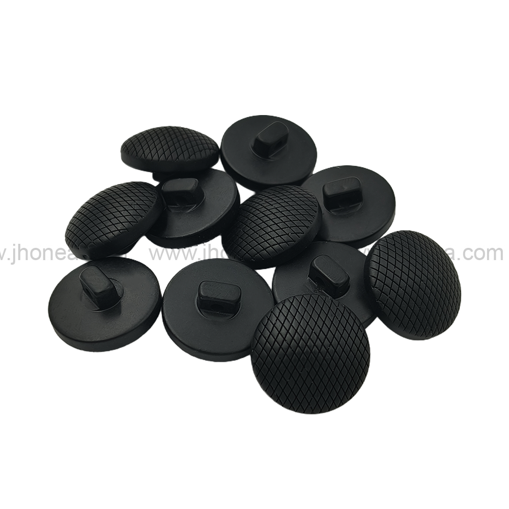 Fashionable Round Shape Black Polyester Blazer/Coat Button