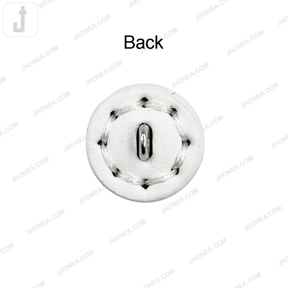 Black and White PU Leather Downhole Loop Buttons