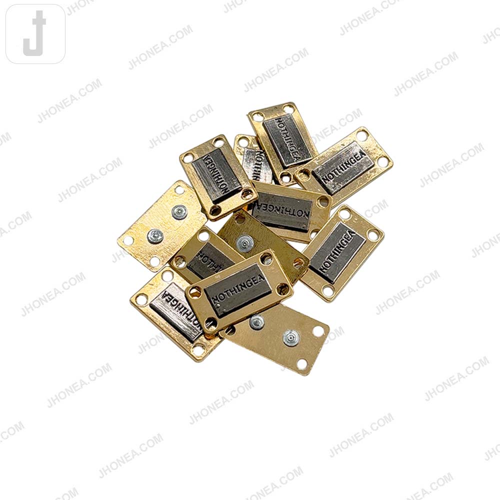 Simple Square Shaped Metal Clothing Accessory for Wallets/Bags