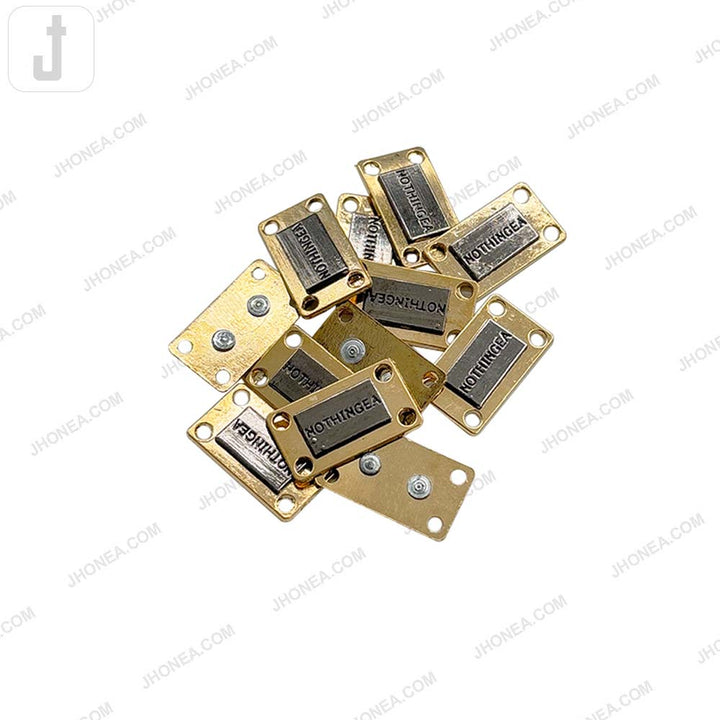 Simple Square Shaped Metal Clothing Accessory for Wallets/Bags