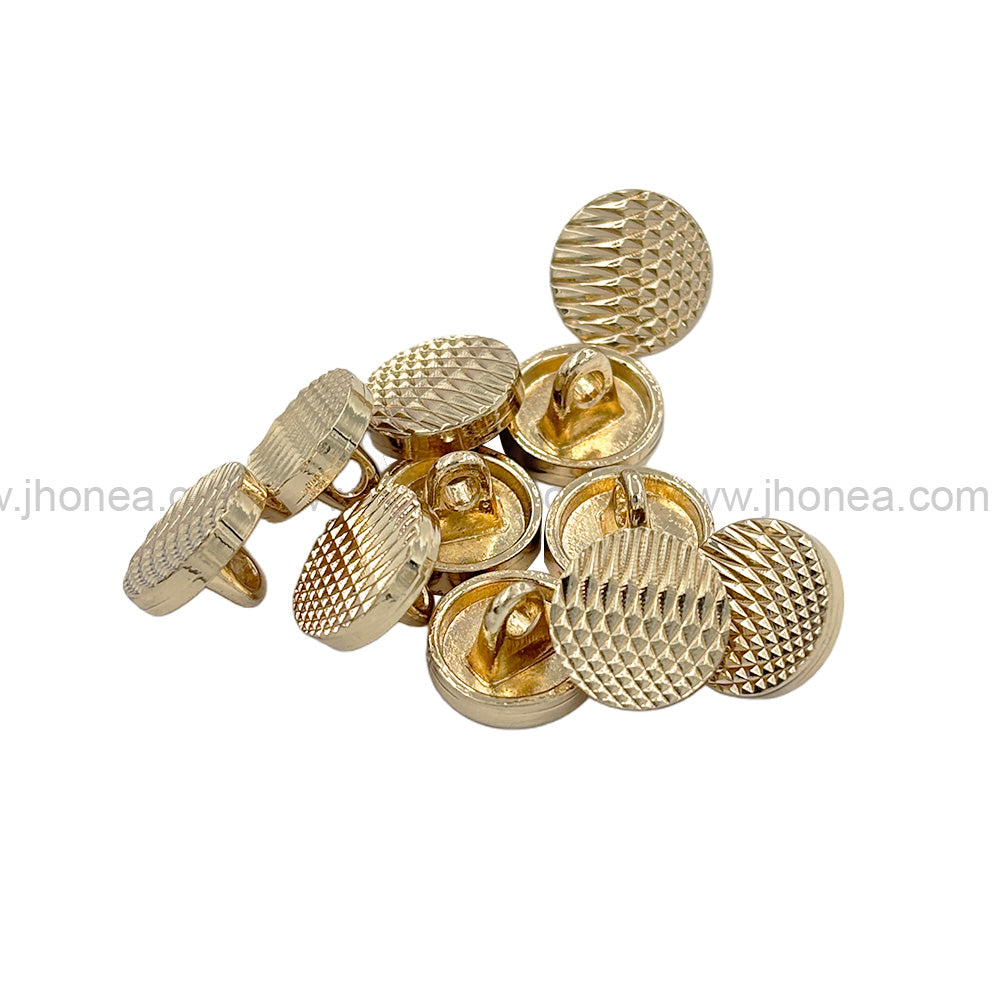 Elegant Round Shape Shiny Golden Engraved Design Button