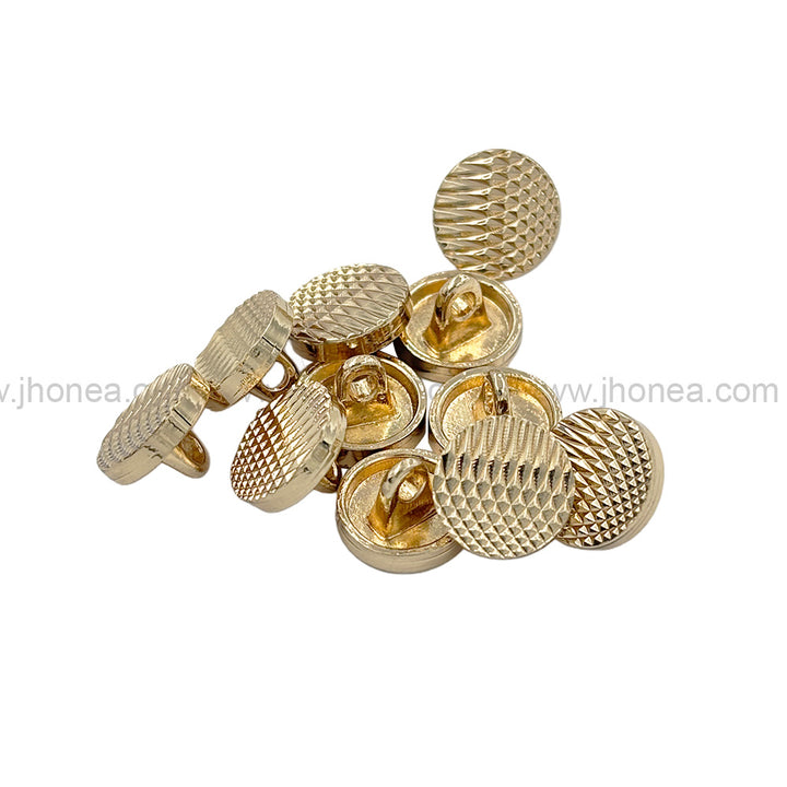 Elegant Round Shape Shiny Golden Engraved Design Button