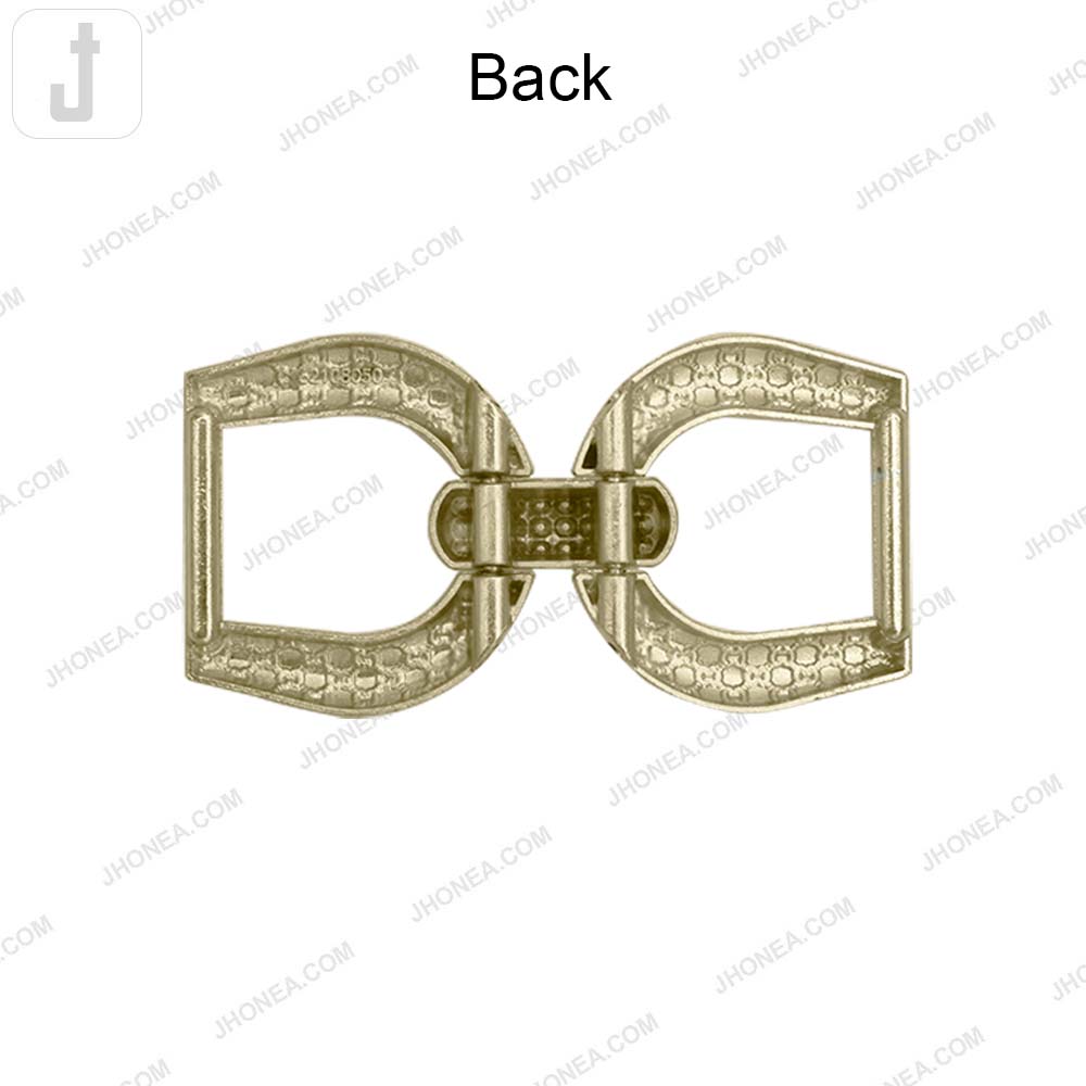 Elegant Shiny Gold Diamond Accent Metal Belt/Shoe Accessory
