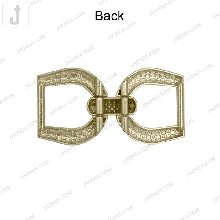 Elegant Shiny Gold Diamond Accent Metal Belt/Shoe Accessory