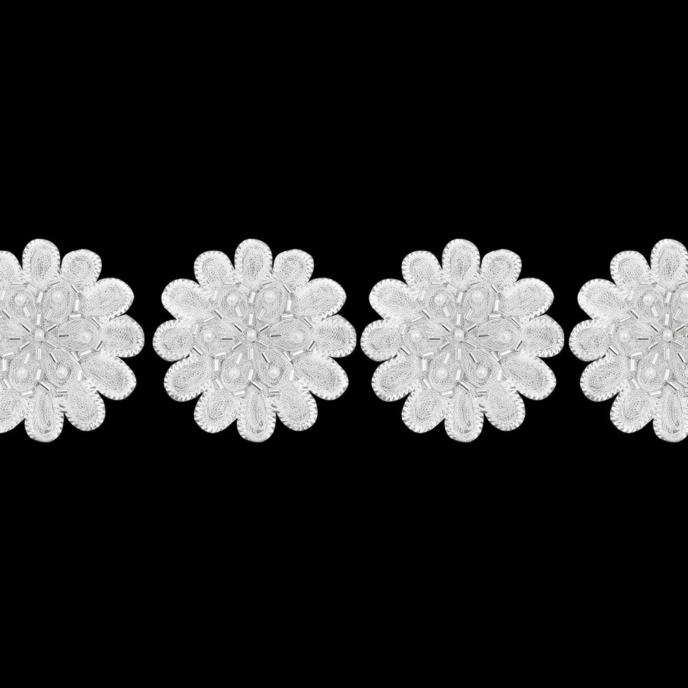 Pretty Floral Dyeable Lace Trim for Dresses & Garments