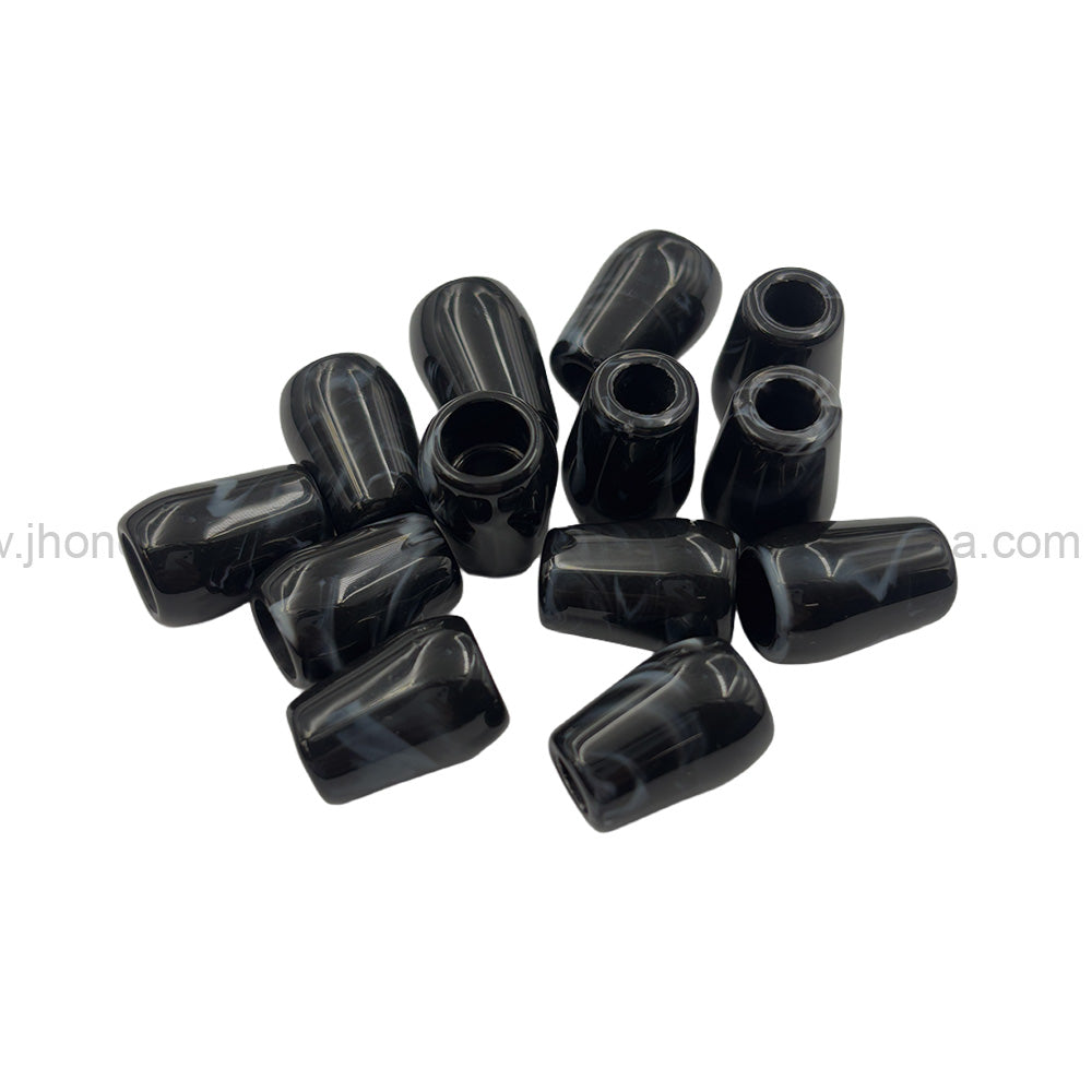 Glossy Black Beautiful Polyester Beads for Handmade Crafts