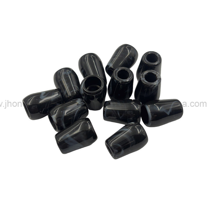 Glossy Black Beautiful Polyester Beads for Handmade Crafts