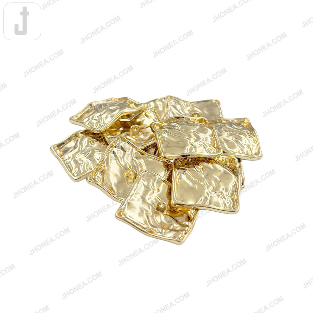 Big Size 30mm Square Shaped Designer Metal Buttons for Coats/Jackets