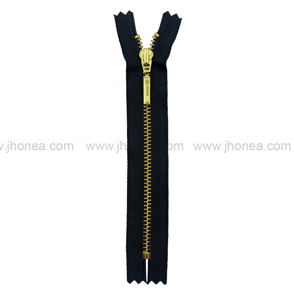 Premium #3 Number Gold Decorative YKK Metal Zipper for Hoodies & Jackets