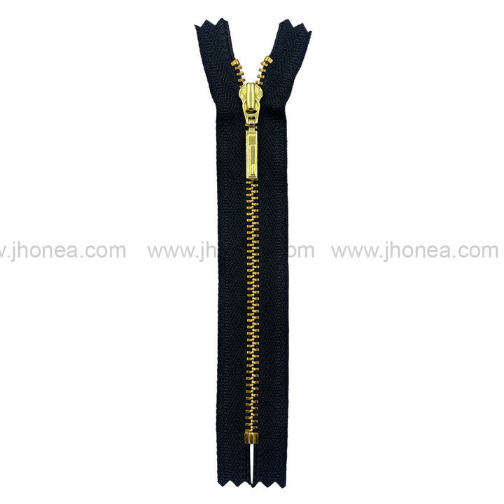 Premium #3 Number Gold Decorative YKK Metal Zipper for Hoodies & Jackets