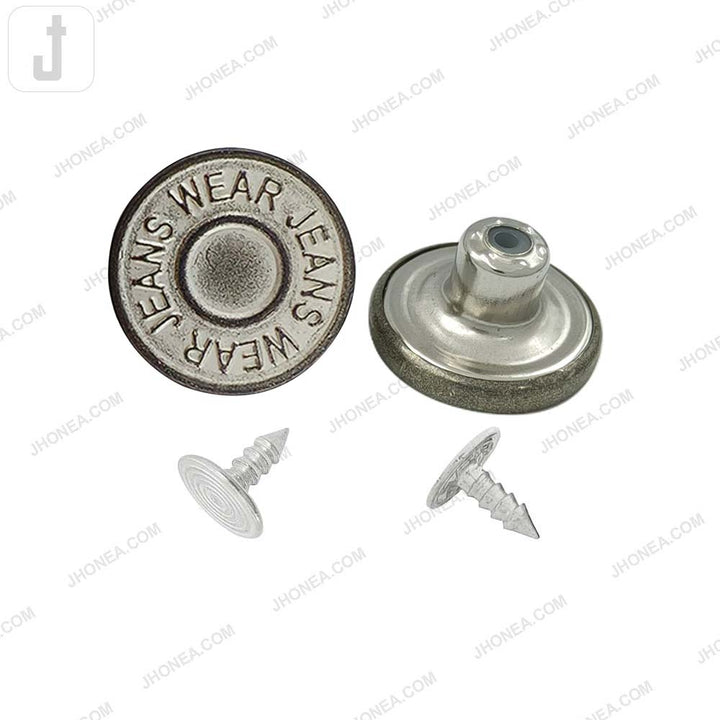 Antique Finish Metal Jeans Button for Denim Garments