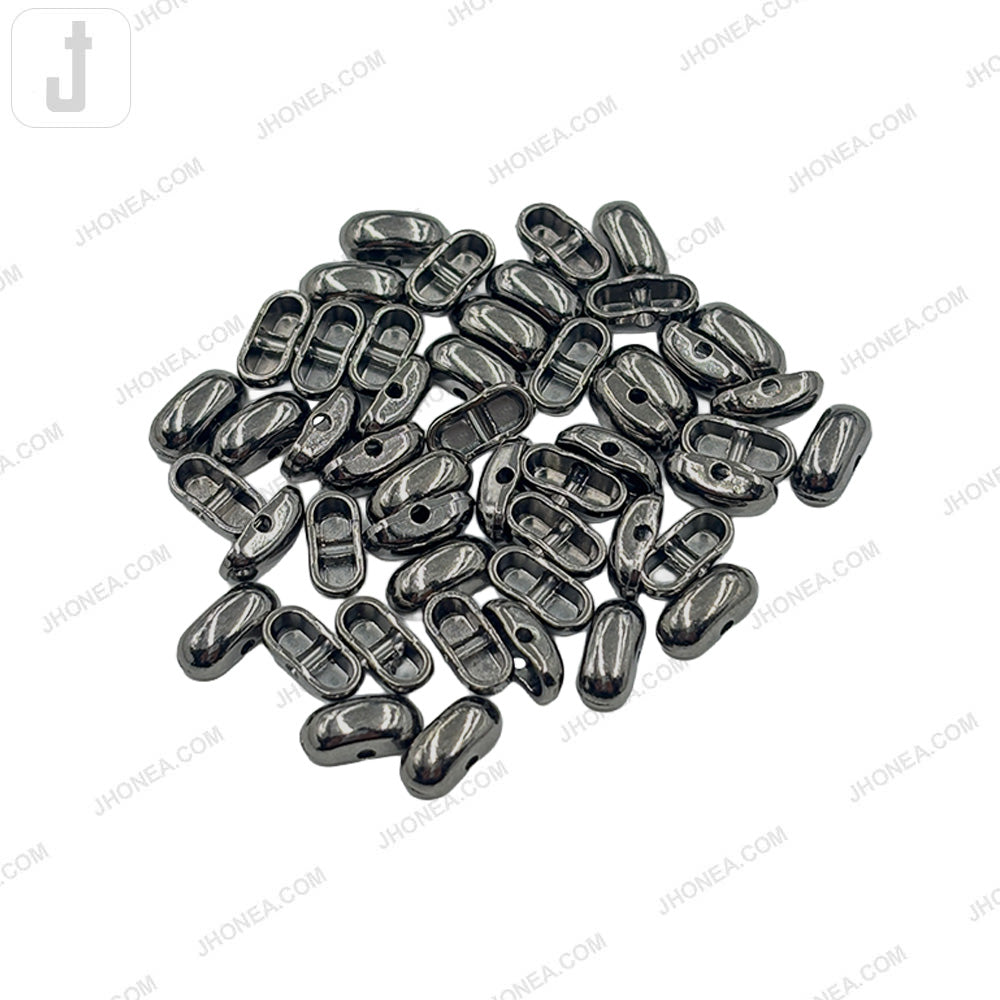 Small & Sleek One Hole Gunmetal Metal Clothing Hardware Accessory