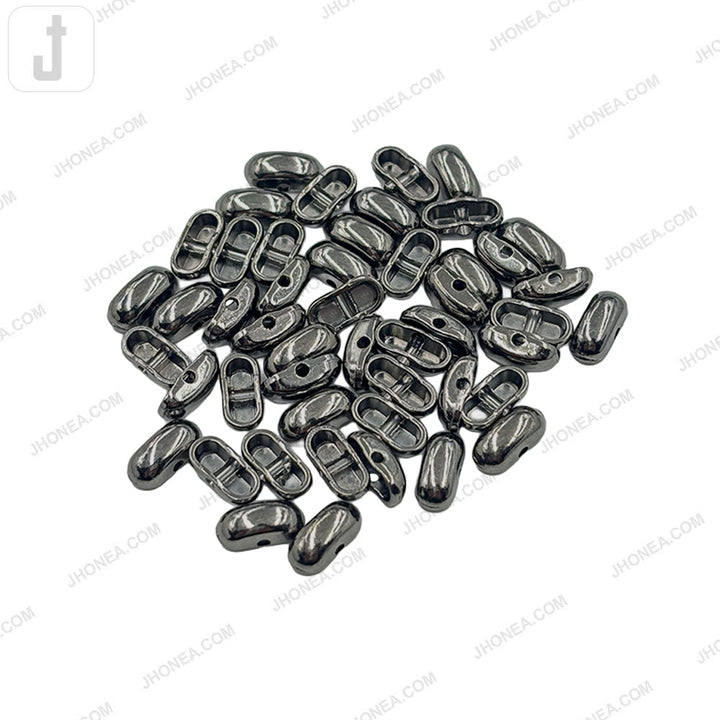 Small & Sleek One Hole Gunmetal Metal Clothing Hardware Accessory