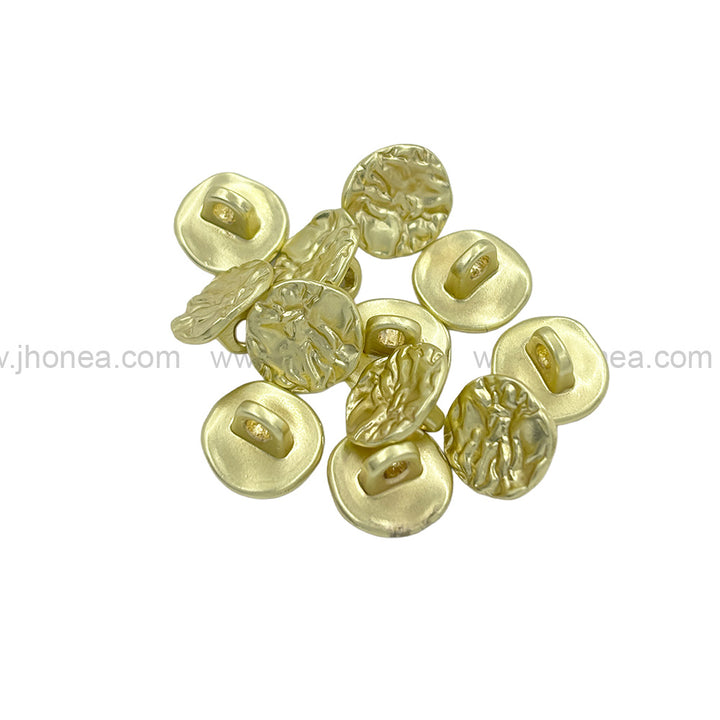 Round Shape Textured 10mm(16L) Classic Metal Shank Button