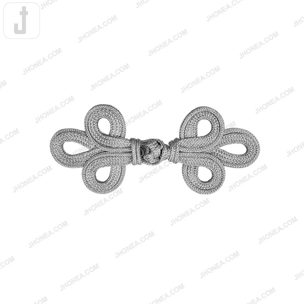 Decorative Designer Metallic Braided Frog Closure Coat Toggle Fastener