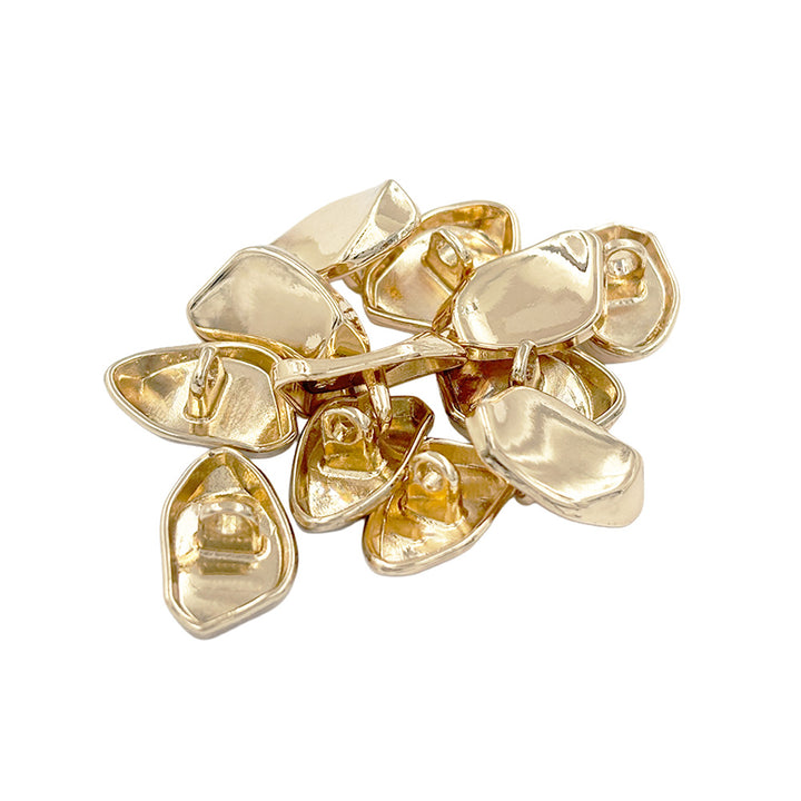 Decorative Uneven Shape Metal Loop Buttons For Shirt/Kurta