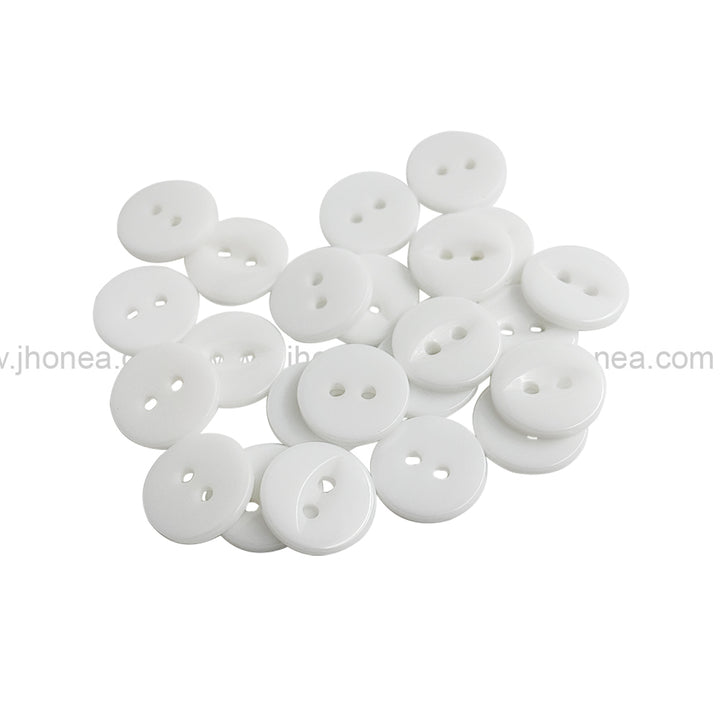 2-Hole Round Shape 12mm(20L) Poly Button