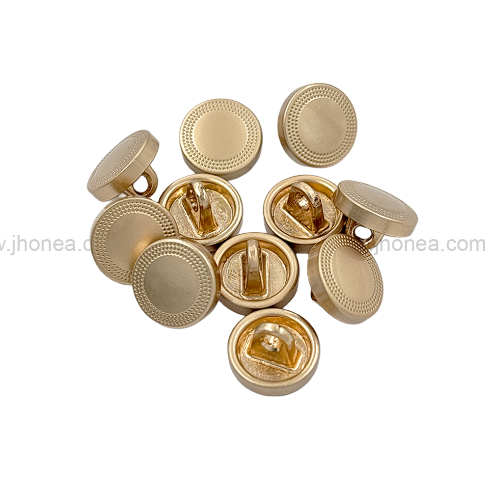 Premium Round Shape Classic Matte Gold Finish Shank Metal Button