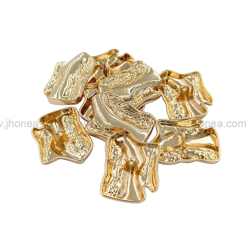 Decorative Abstract Design Shiny Finish Loop Buttons for Garments