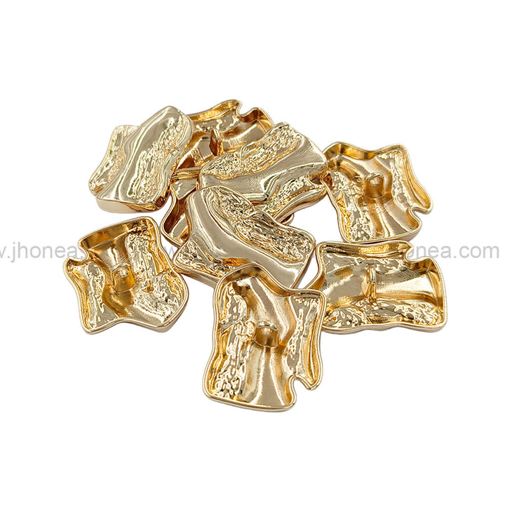Decorative Abstract Design Shiny Finish Loop Buttons for Garments